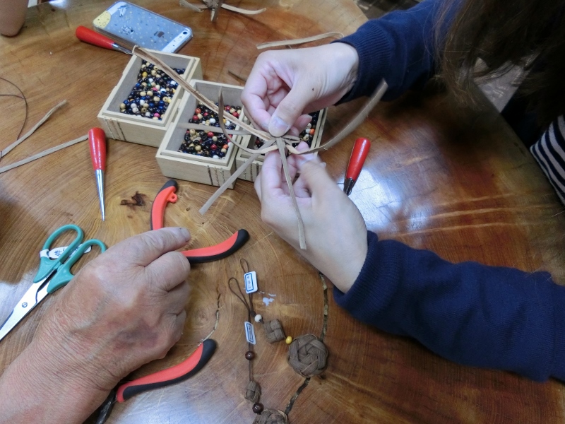 奥会津　三島町　編み組細工　体験